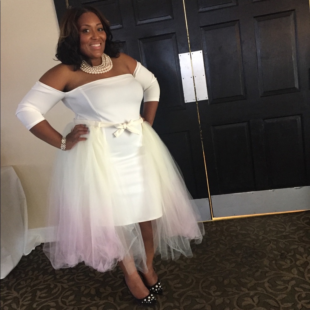 Custom made bridal shower dress with ombré Tutu